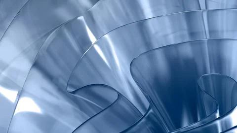 3D translucent abstract wave wallpaper background. Shiny curved organic sha.. Stock Illustration