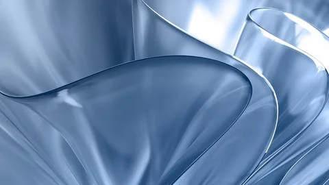 3D translucent abstract wave wallpaper background. Shiny curved organic sha.. Stock Illustration