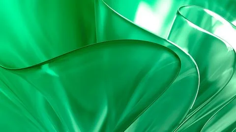 3D translucent abstract wave wallpaper background. Shiny curved organic sha.. Stock Illustration