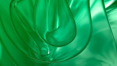 3D translucent abstract wave wallpaper background. Shiny curved organic sha.. Stock Illustration