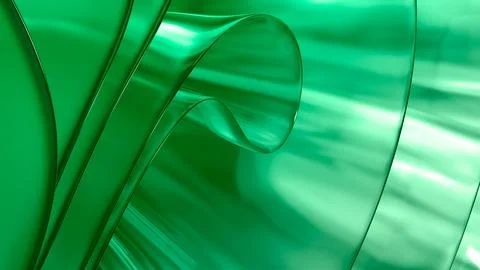 3D translucent abstract wave wallpaper background. Shiny curved organic sha.. Stock Illustration