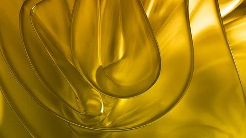 3D translucent abstract wave wallpaper background. Shiny curved organic sha.. Stock Illustration