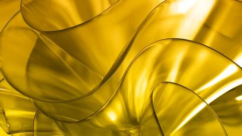 3D translucent abstract wave wallpaper background. Shiny curved organic sha.. Stock Illustration