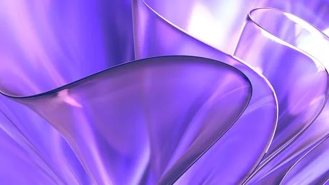 3D translucent abstract wave wallpaper background. Shiny curved organic sha.. Stock Illustration