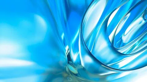 3D translucent abstract wave wallpaper background. Shiny curved organic sha.. Stock Illustration