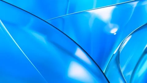 3D translucent abstract wave wallpaper background. Shiny curved organic sha.. Stock Illustration