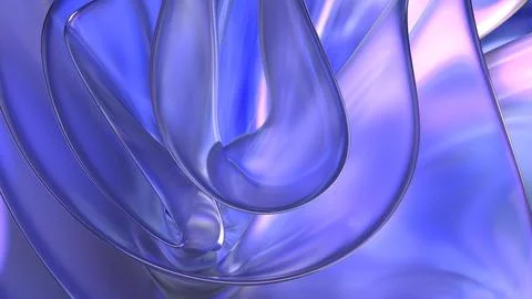 3D translucent abstract wave wallpaper background. Shiny curved organic sha.. Stock Illustration