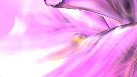 3D translucent abstract wave wallpaper background. Shiny curved flower shape Stock Illustration