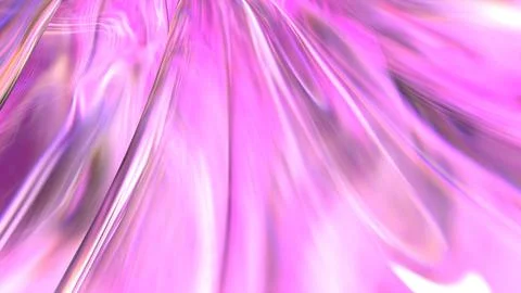 3D translucent abstract wave wallpaper background. Shiny curved flower shape Stock-Illustration