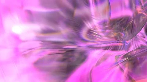 3D translucent abstract wave wallpaper background. Shiny curved flower shape Stock Illustration