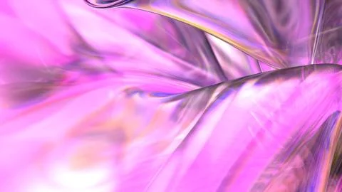 3D translucent abstract wave wallpaper background. Shiny curved flower shape Stock-Illustration