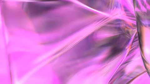 3D translucent abstract wave wallpaper background. Shiny curved flower shape Stock Illustration