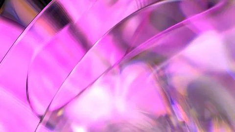 3D translucent abstract wave wallpaper background. Shiny curved flower shape Stock Illustration