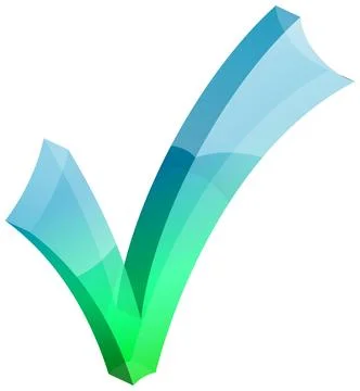 3D Transparent Check Mark Stock Illustration