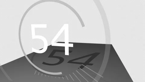 3D Transparent Countdown clock white Stock Footage 170437753