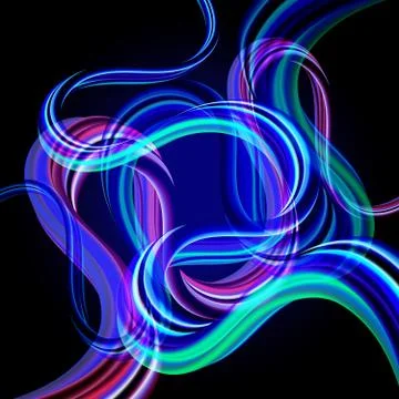 3D Transparent Curved Wave. Stock Illustration