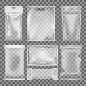 3D Transparent Empty Glossy Plastic Food Packaging Иллюстрация