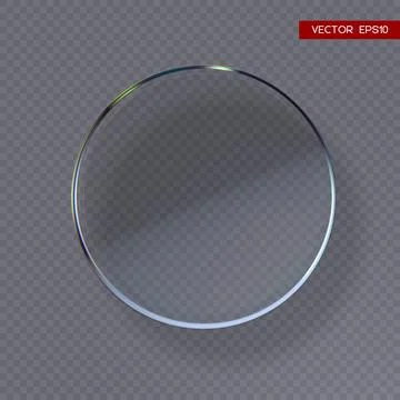 3d transparent glossy round disc with dispersion effect. Rainbow colors Stock-Illustration