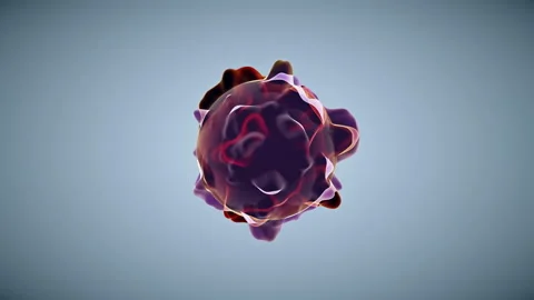 3D transparent object with deformed surface rotating in empty space Stock Footage 239245944