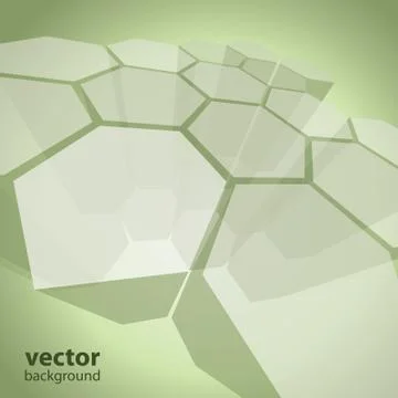 3D Transparent Polygon - Abstract Background Vector Stock Illustration
