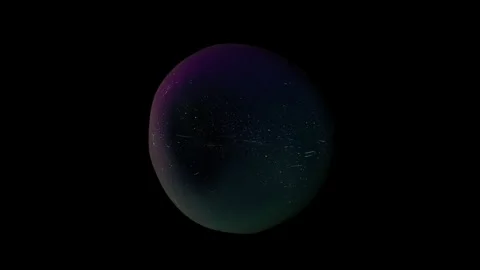 3D transparent sphere shape with dust refraction Stock Footage 265105337