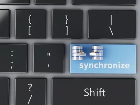 3d Trash can on the computer keyboard. Stock-Illustration