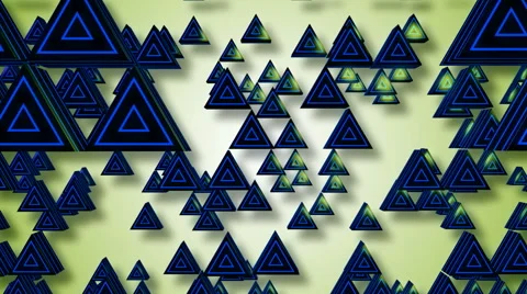 3d triagonal blue Video stock 46999441