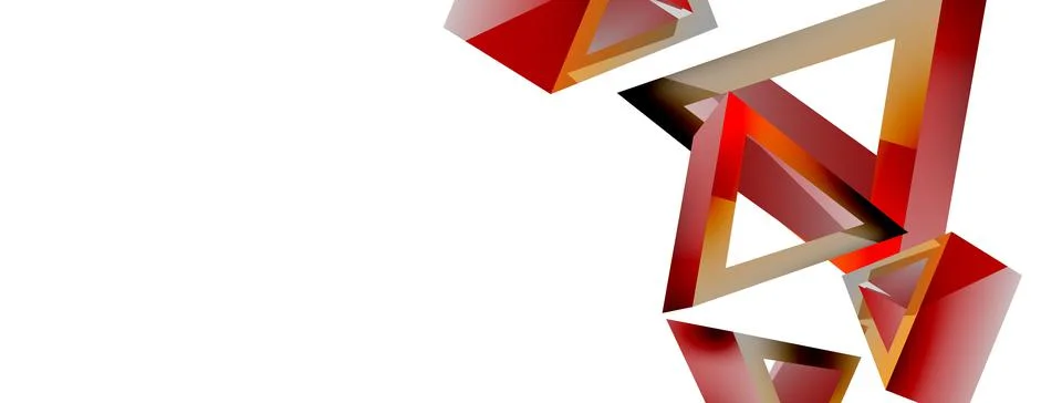 3d triangle abstract background. Basic shape technology or business concept Stock Illustration