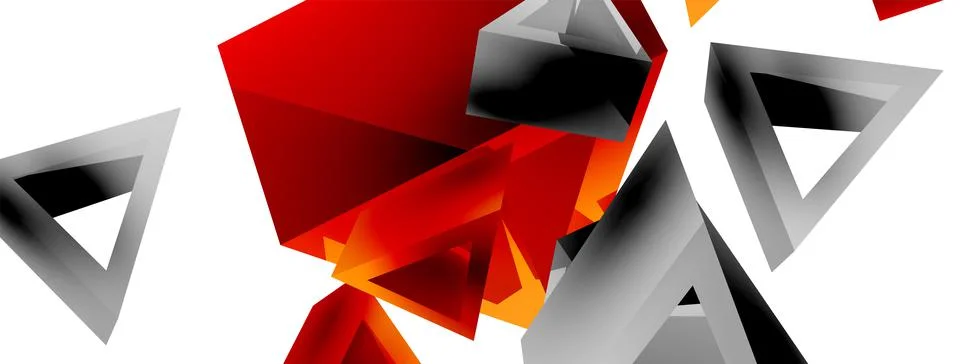 3d triangle abstract background. Basic shape technology or business concept Stockillustratie