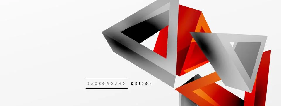 3d triangle abstract background. Basic shape technology or business concept Stockillustratie