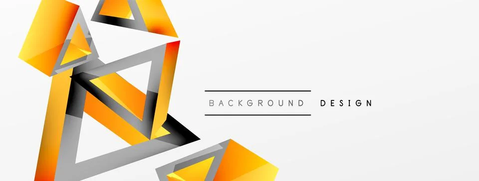 3d triangle abstract background. Basic shape technology or business concept Stockillustratie