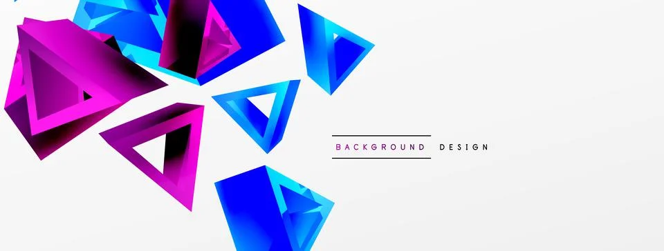 3d triangle abstract background. Basic shape technology or business concept Stockillustratie