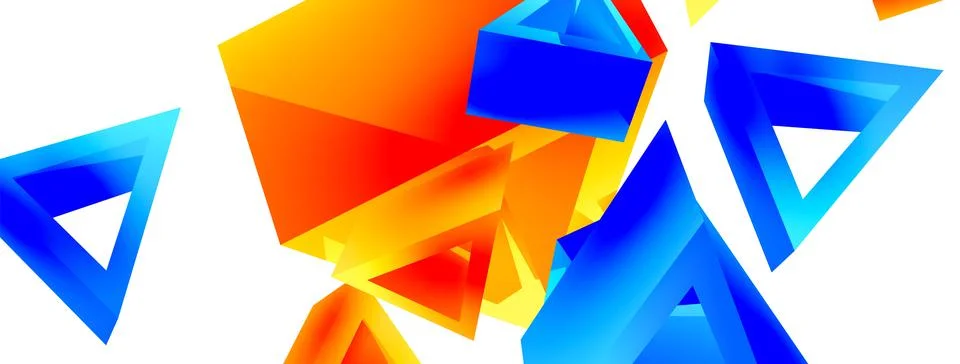 3d triangle abstract background. Basic shape technology or business concept 库存插图