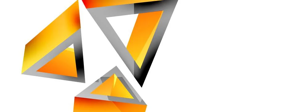 3d triangle abstract background. Basic shape technology or business concept Stock Illustration