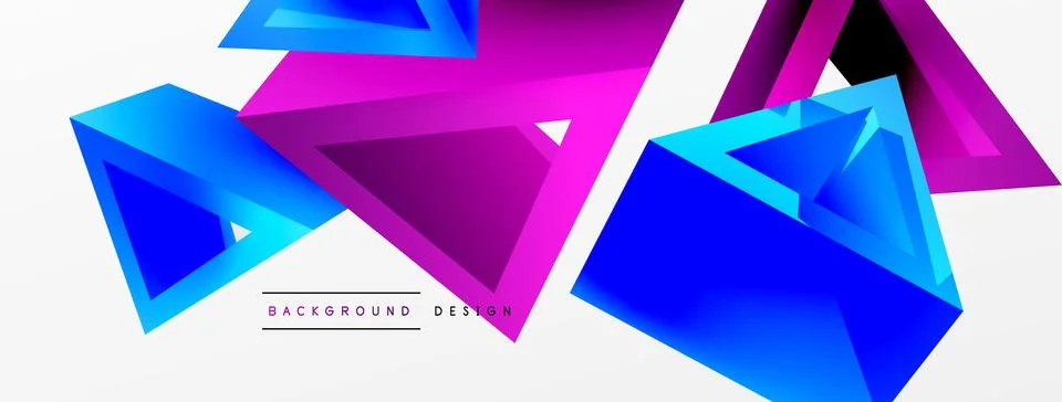 3d triangle abstract background. Basic shape technology or business concept Stockillustratie