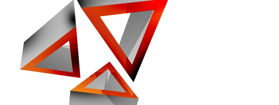 3d triangle abstract background. Basic shape technology or business concept 库存插图