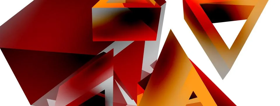 3d triangle abstract background. Basic shape technology or business concept Stockillustratie