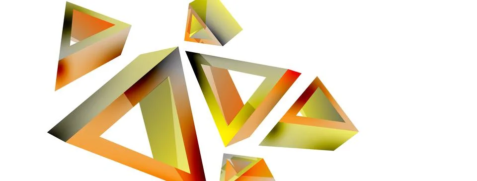 3d triangle abstract background. Basic shape technology or business concept Stock Illustration