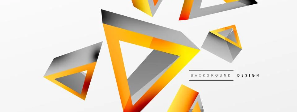 3d triangle abstract background. Basic shape technology or business concept Illustrazione stock