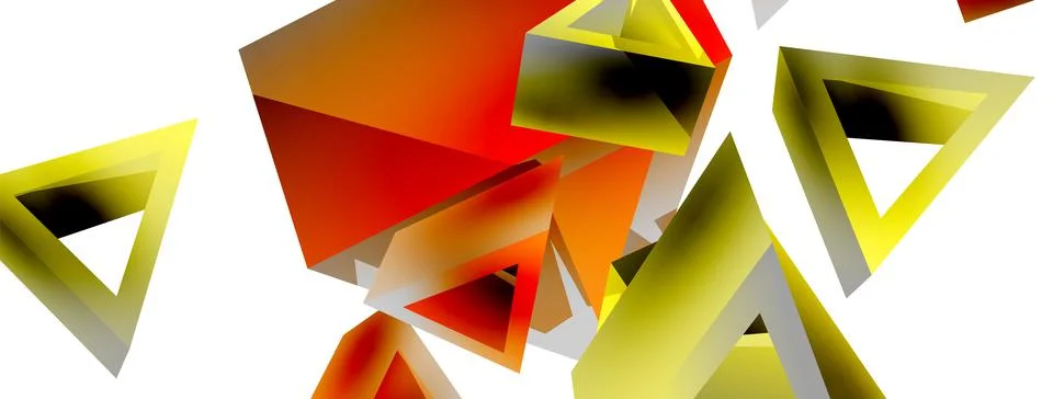 3d triangle abstract background. Basic shape technology or business concept Stockillustratie
