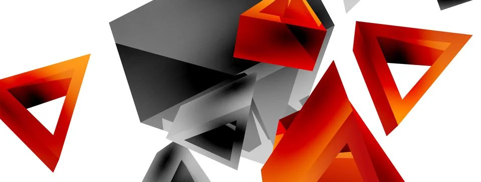 3d triangle abstract background. Basic shape technology or business concept Stockillustratie