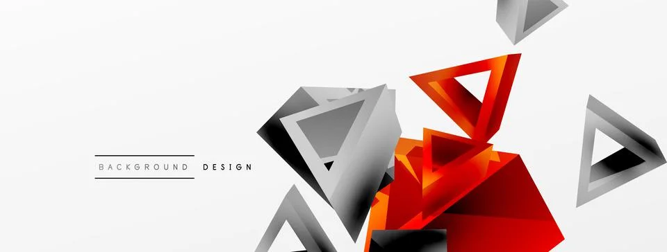 3d triangle abstract background. Basic shape technology or business concept Stockillustratie