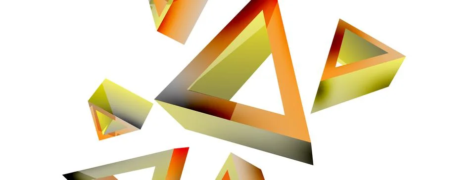 3d triangle abstract background. Basic shape technology or business concept Stockillustratie