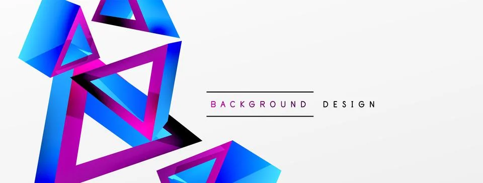 3d triangle abstract background. Basic shape technology or business concept Stockillustratie