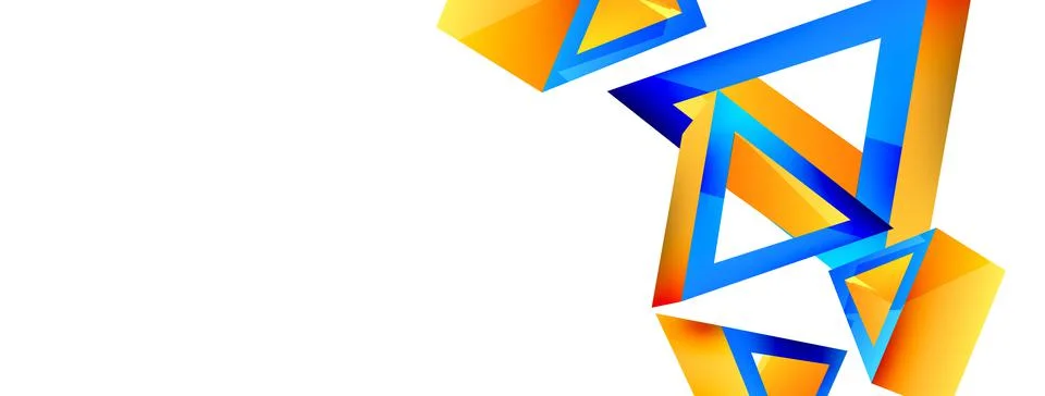 3d triangle abstract background. Basic shape technology or business concept Stockillustratie