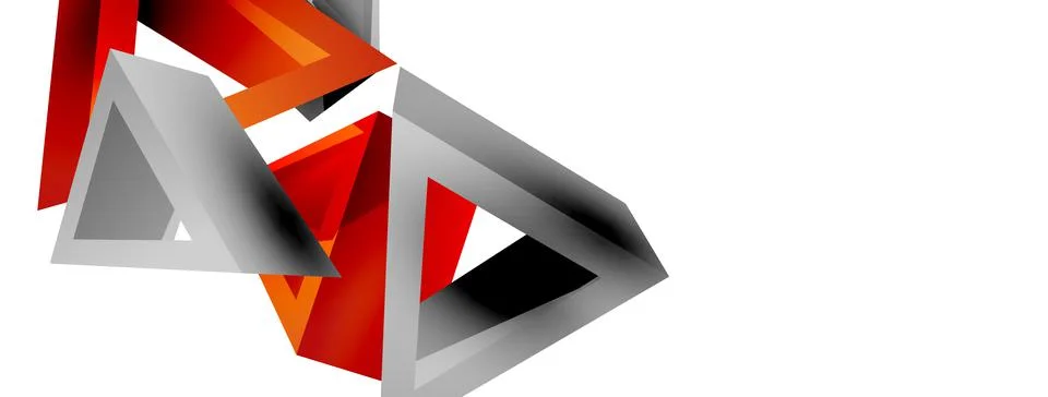 3d triangle abstract background. Basic shape technology or business concept Stockillustratie