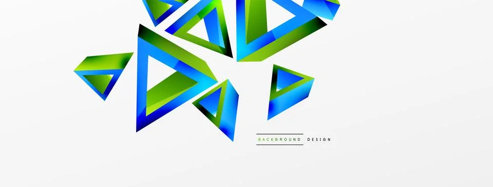 3d triangle abstract background. Basic shape technology or business concept Illustrazione stock