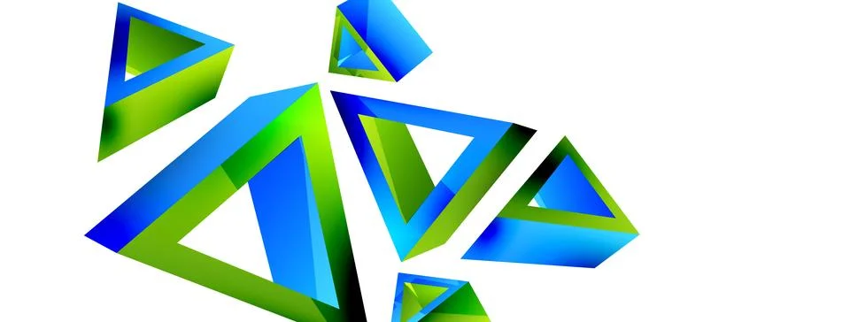 3d triangle abstract background. Basic shape technology or business concept Stockillustratie
