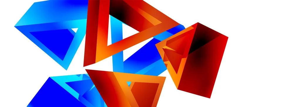3d triangle abstract background. Basic shape technology or business concept Stockillustratie