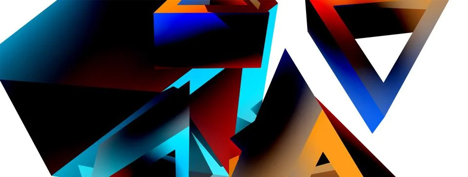 3d triangle abstract background. Basic shape technology or business concept 스톡 일러스트